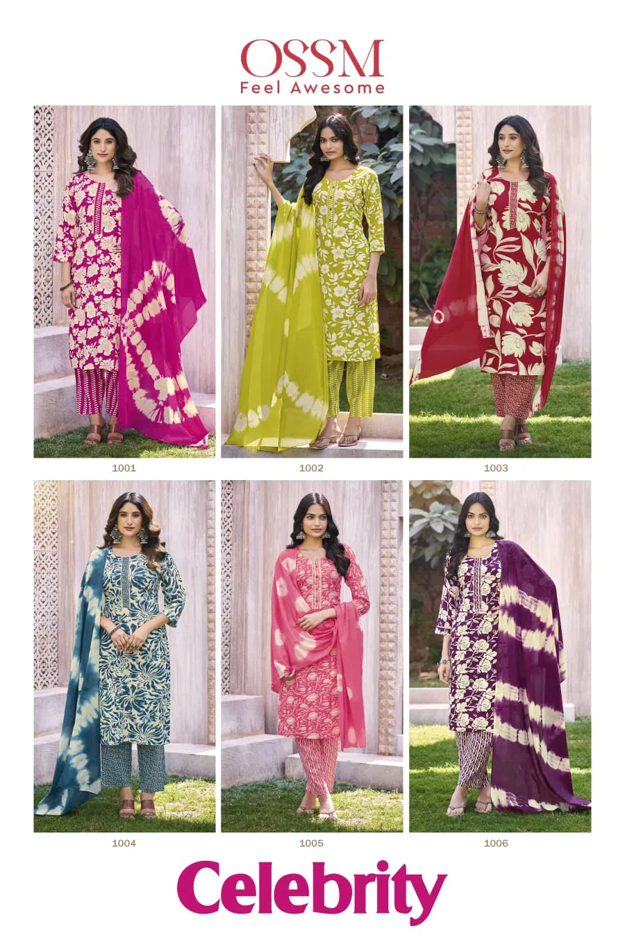 Celebrity By Ossm Reyon Printed Kurti With Bottom Dupatta Wholesalers In Delhi